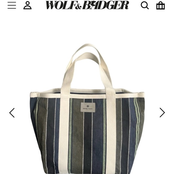 Madewell, Wolf & Badger, Gunes Swim Kit Beach Tote in cracked pepper - Picture 6 of 7